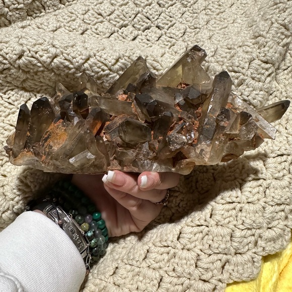 INSANE Smoky Citrine Phantom Point Cluster Nearly Five Pounds - STATEMENT PIECE - Picture 7 of 11